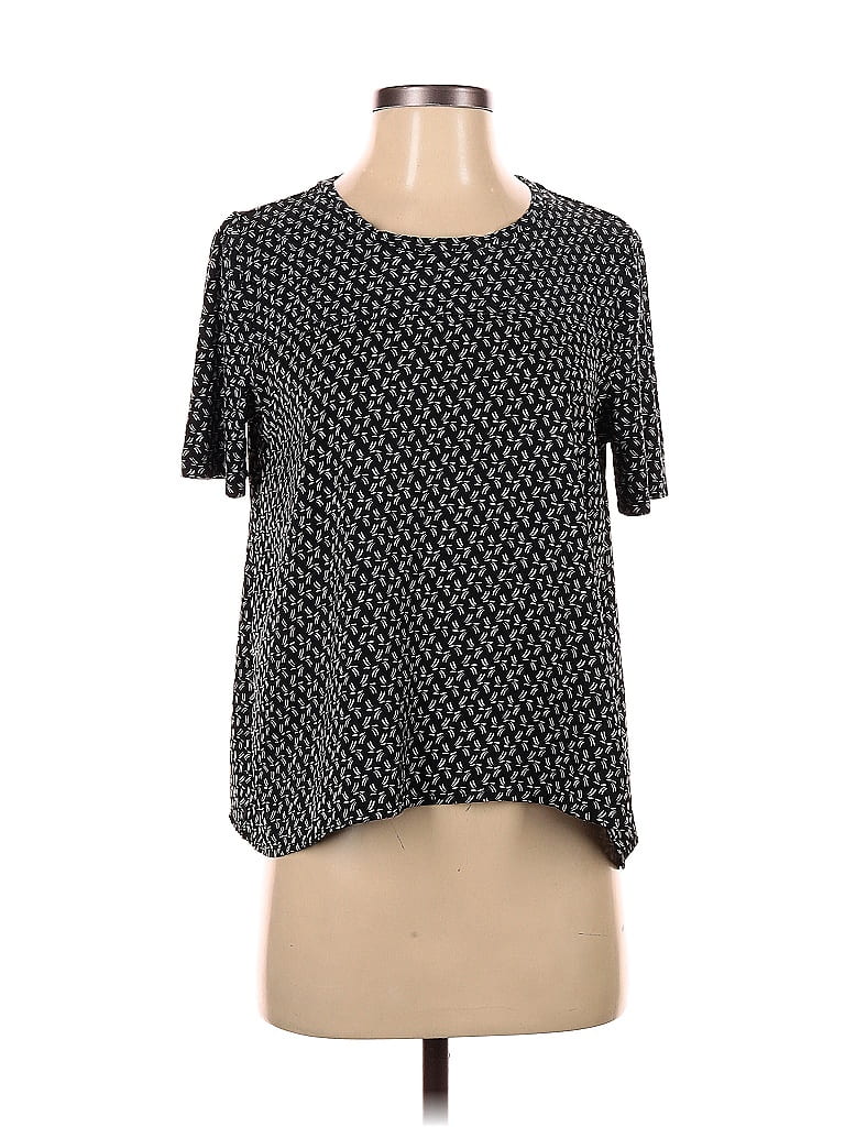 Pre-owned Ann Taylor Loft Short Sleeve T-shirt In Black
