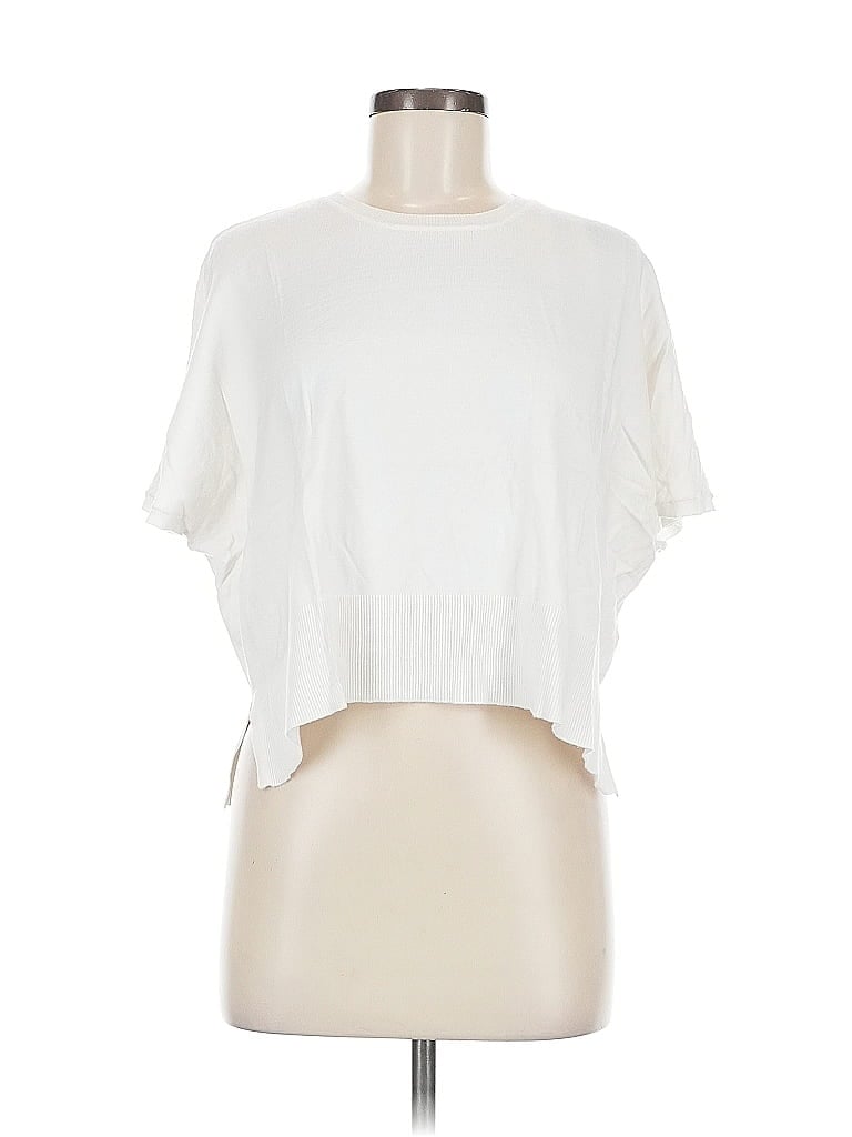 Click to view more detailed imagery on our partner's website Pre-owned Splendid Short Sleeve Top Ivory Keyhole Neckline Tops In White