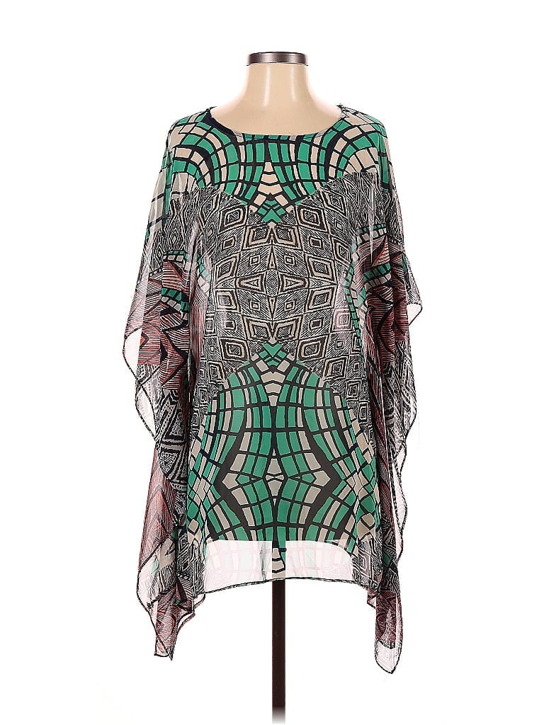 Pre-owned Karlie 3/4 Sleeve Blouse In Green