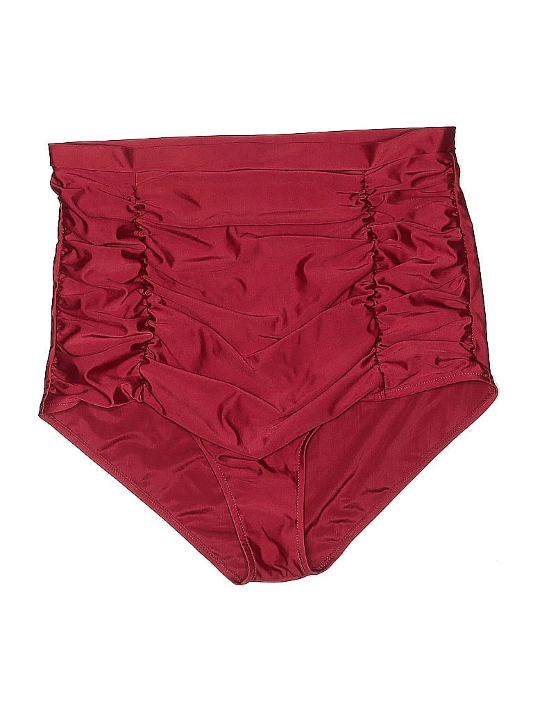 Pre-owned Unbranded Swimsuit Bottoms In Burgundy