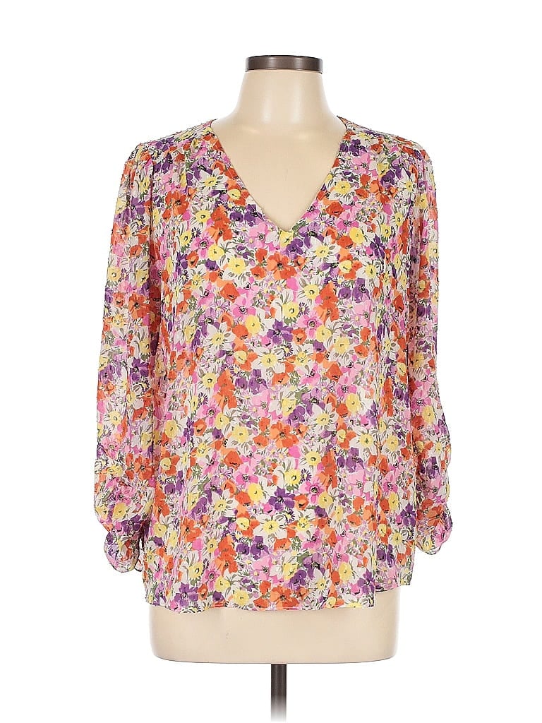 Pre-owned Eliane Rose 3/4 Sleeve Blouse In Purple