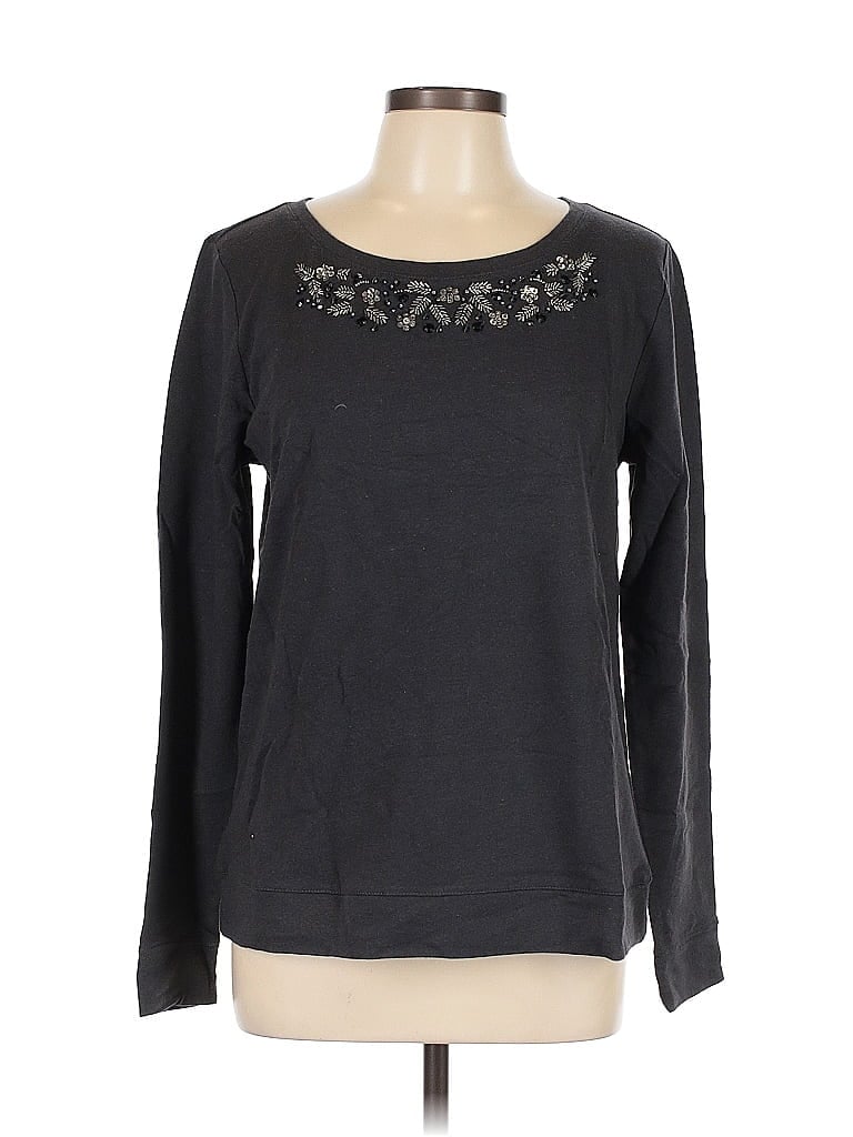 Pre-owned Ann Taylor Loft Outlet Pullover Sweater In Black