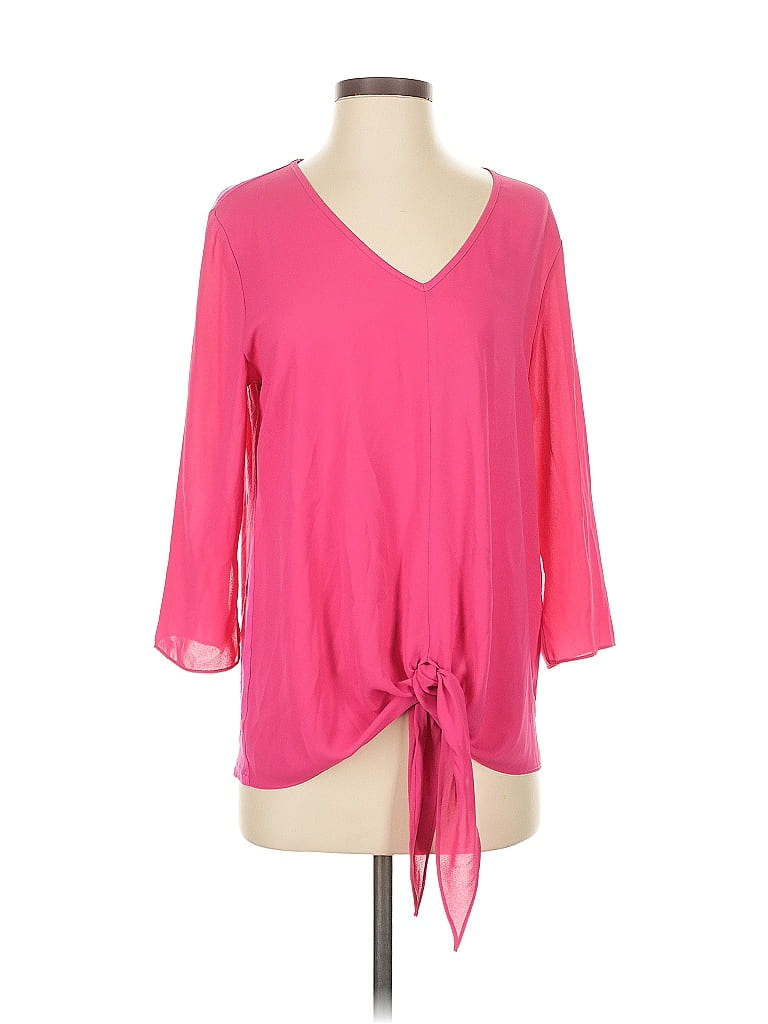Pre-owned Lola And Sophie 3/4 Sleeve Blouse In Pink