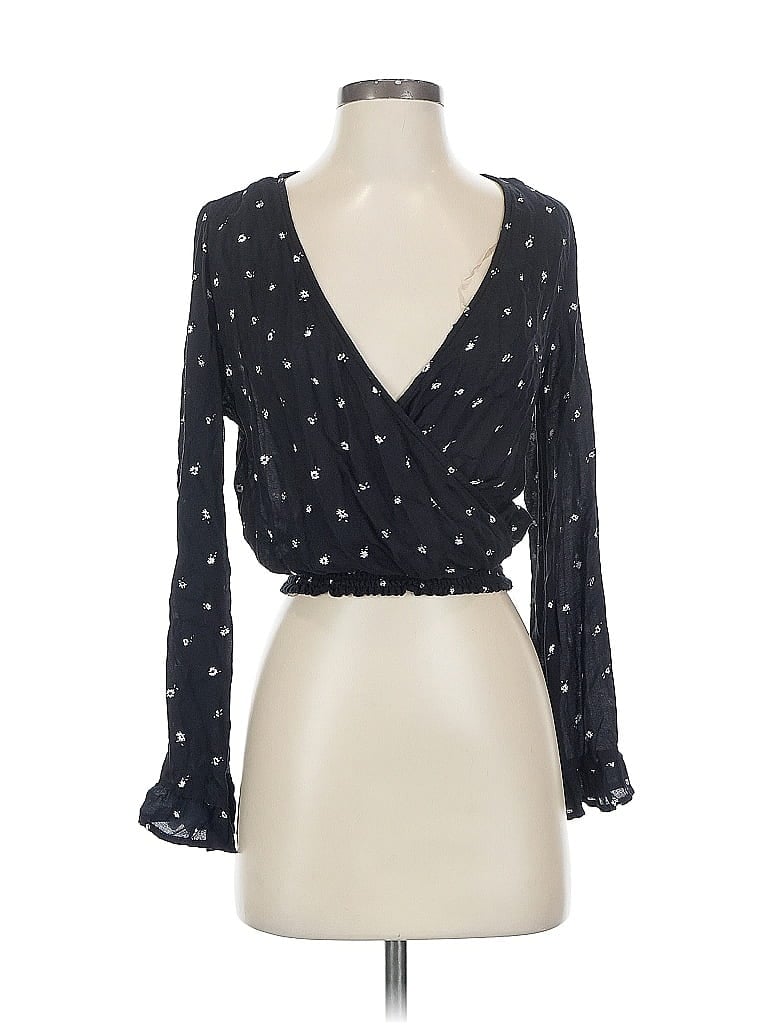 Pre-owned Arizona Jean Company Long Sleeve Blouse In Black