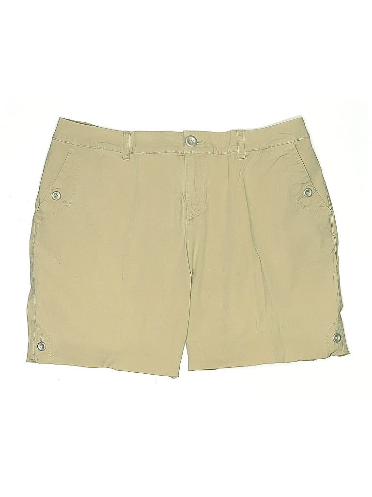 Pre-owned Lane Bryant Khaki Shorts In Brown