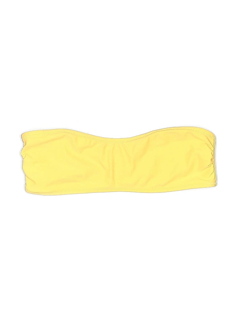 Pre-owned Kendall & Kylie Swimsuit Top Yellow Swimwear