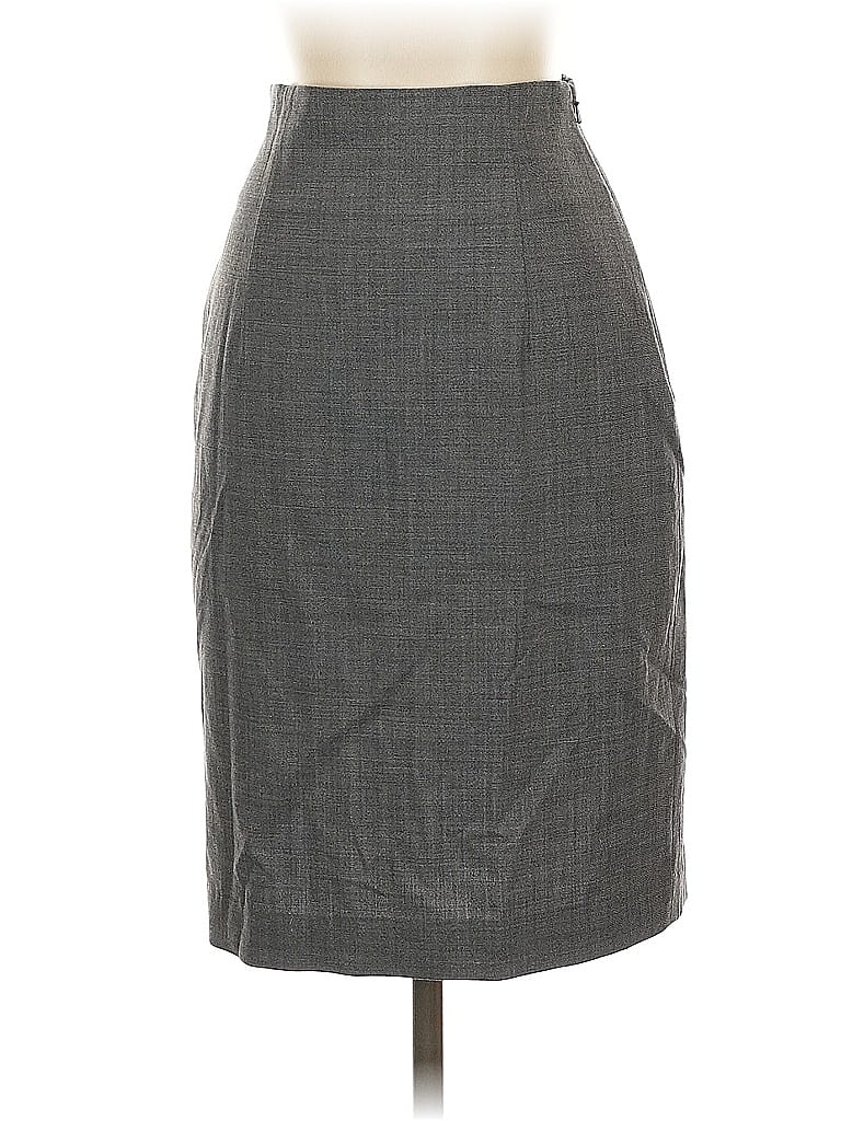 Pre-owned Babaton Wool Skirt In Gray