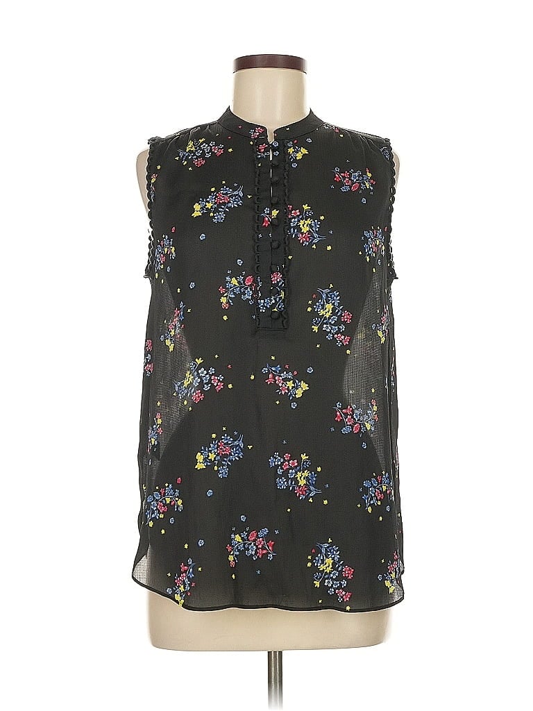 Pre-owned Ann Taylor Sleeveless Blouse In Black