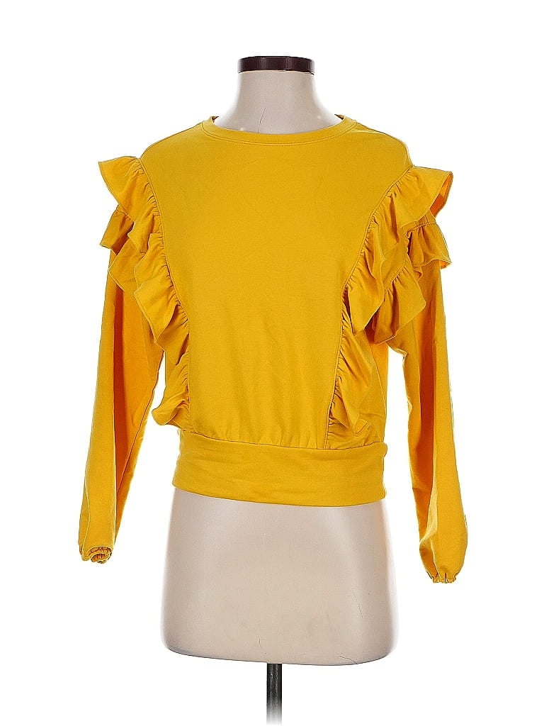 Pre-owned Ann Taylor Cardigan Sweater In Yellow