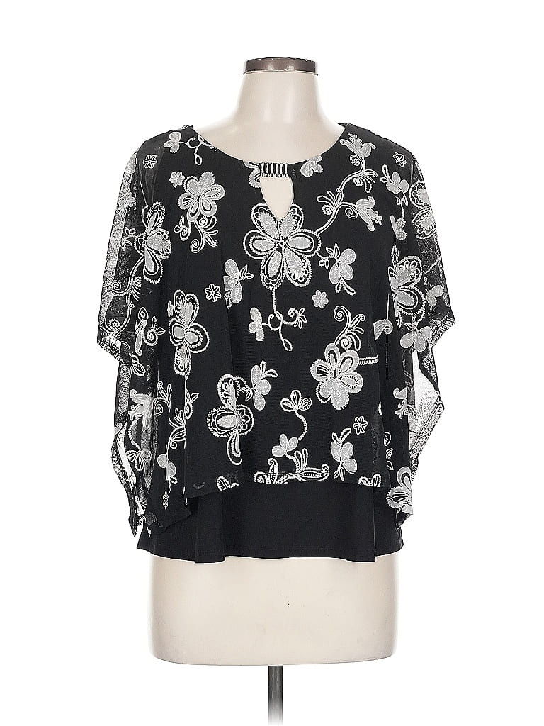 PERSEPTION CONCEPT Pre-owned Short Sleeve Blouse In Black