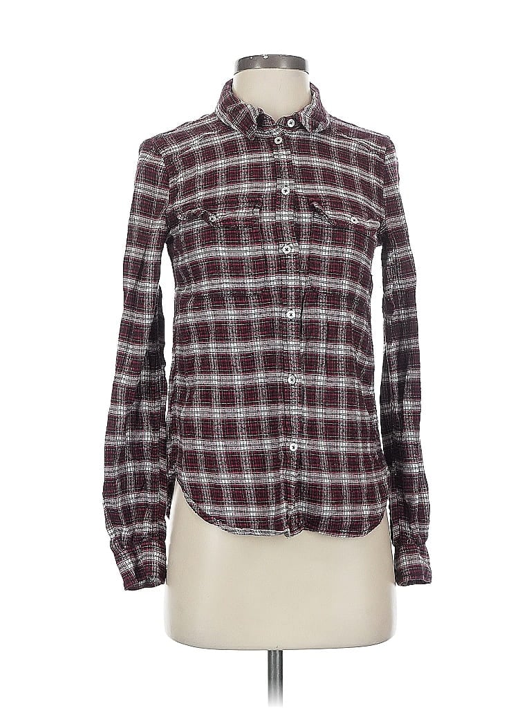 PAIGE Pre-owned Long Sleeve Button Down Shirt In Burgundy