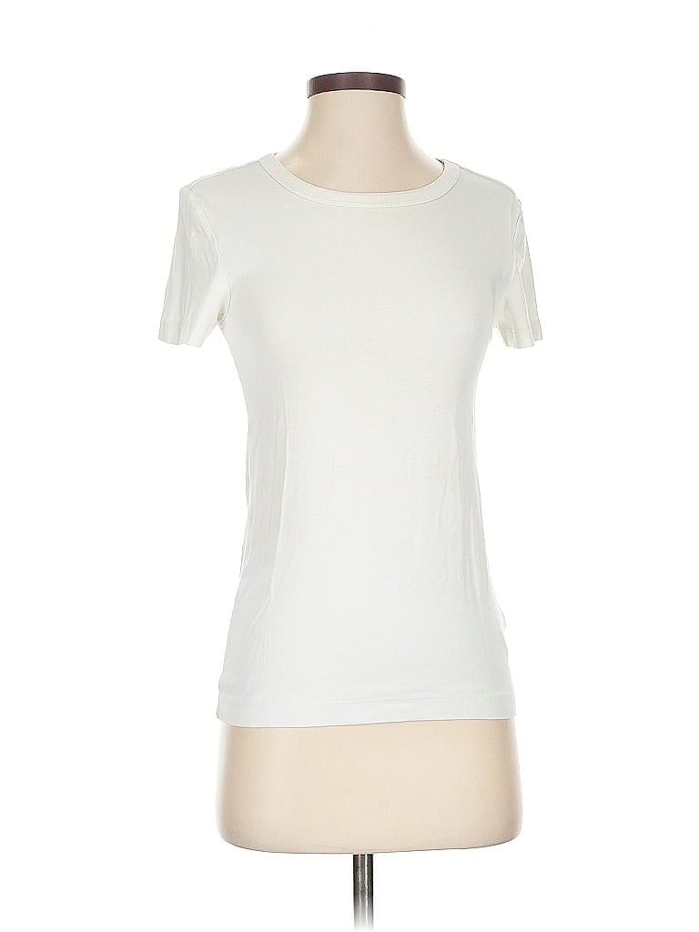 Pre-owned Unbranded Short Sleeve T-shirt In White