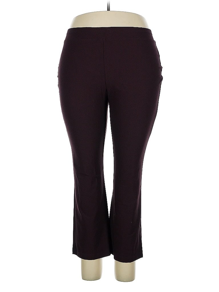Pre-owned Eileen Fisher Active Pants In Burgundy