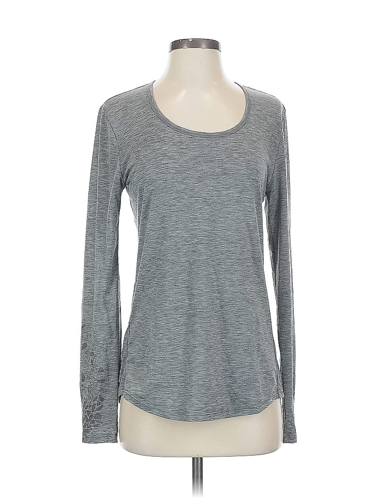 Pre-owned Lucy Long Sleeve T-shirt In Gray