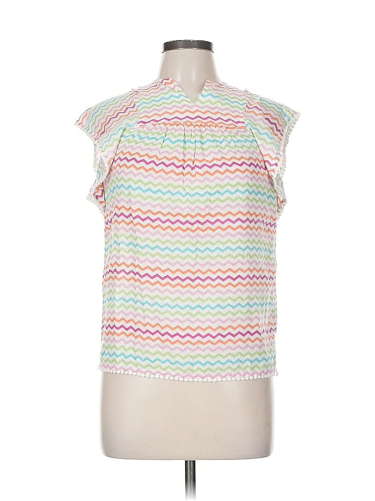 Pre-owned Garnet Hill Sleeveless Blouse In Pink