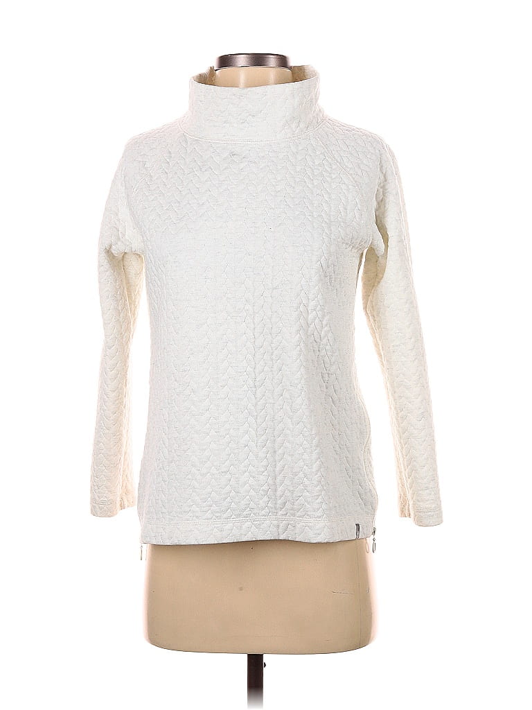Pre-owned T By Talbots Turtleneck Sweater In White