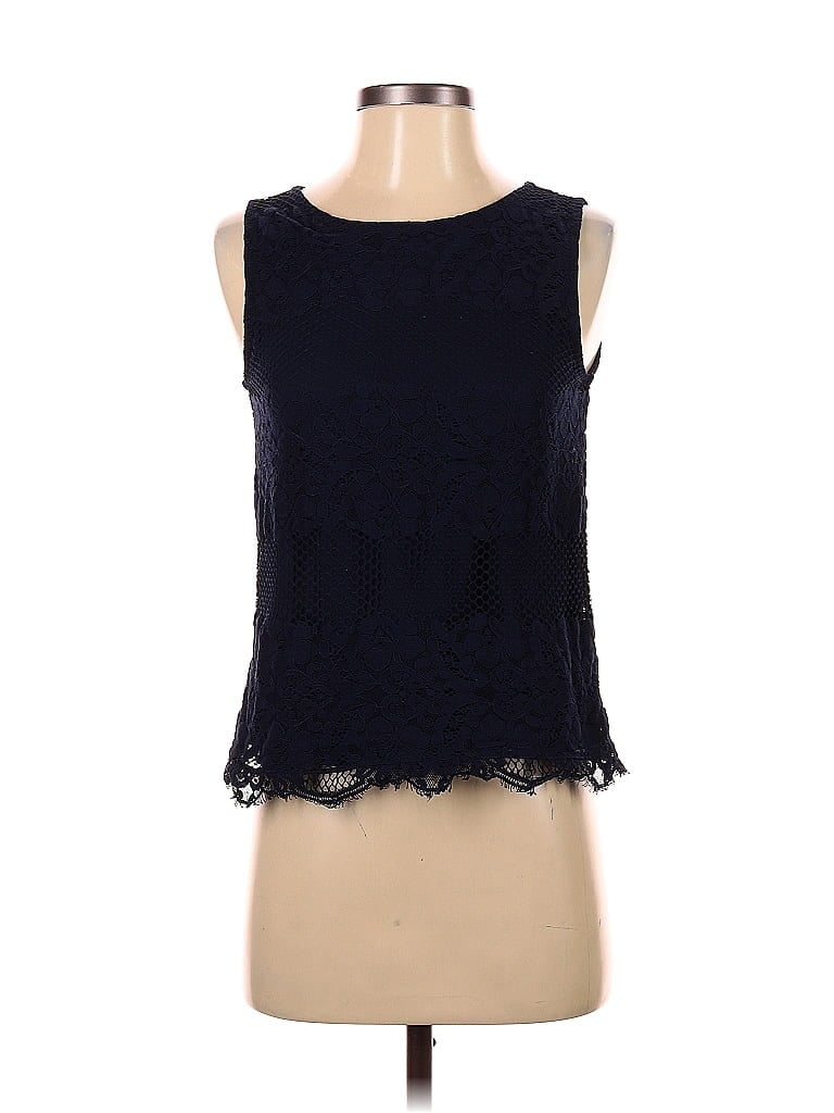 Pre-owned Ann Taylor Loft Sleeveless Blouse In Blue