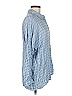Max Studio Checkered-gingham Blue Long Sleeve Button-Down Shirt Size M - photo 4