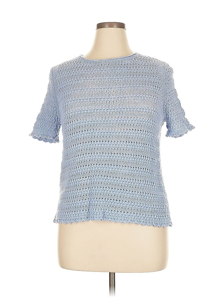 Pre-owned Ann Taylor Factory Cardigan Sweater In Blue