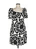 Leifnotes 100% Polyester Print Black Casual Dress Size 6 - photo 1