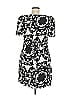 Leifnotes 100% Polyester Print Black Casual Dress Size 6 - photo 2