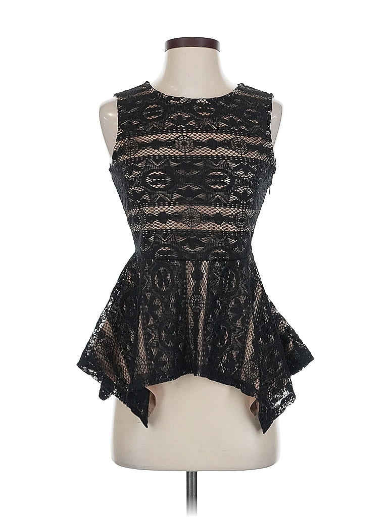 Pre-owned Bcbgmaxazria Sleeveless Blouse In Black