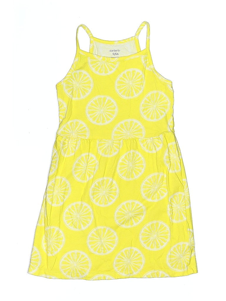 Pre-owned Carter's Kids' Dress In Yellow