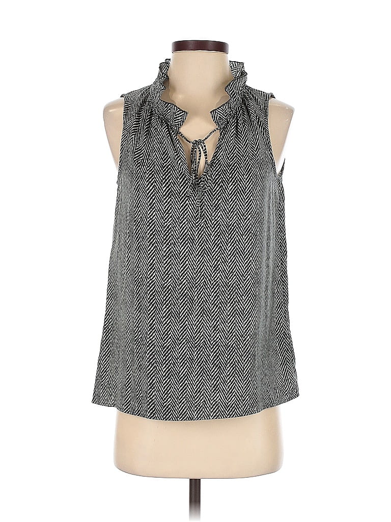 Pre-owned J.crew Factory Store Sleeveless Blouse In Gray