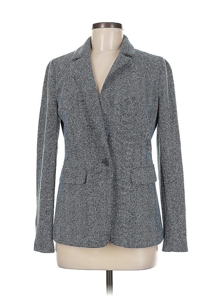 Pre-owned Ann Taylor Loft Blazer Jacket In Gray