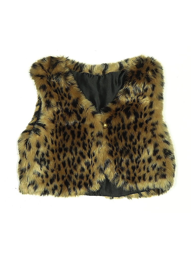 Click to view more detailed imagery on our partner's website Pre-owned Marshalls Kids' Faux Fur Vest In Gold