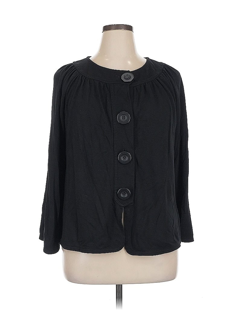 Pre-owned Studio M Cardigan Sweater In Black