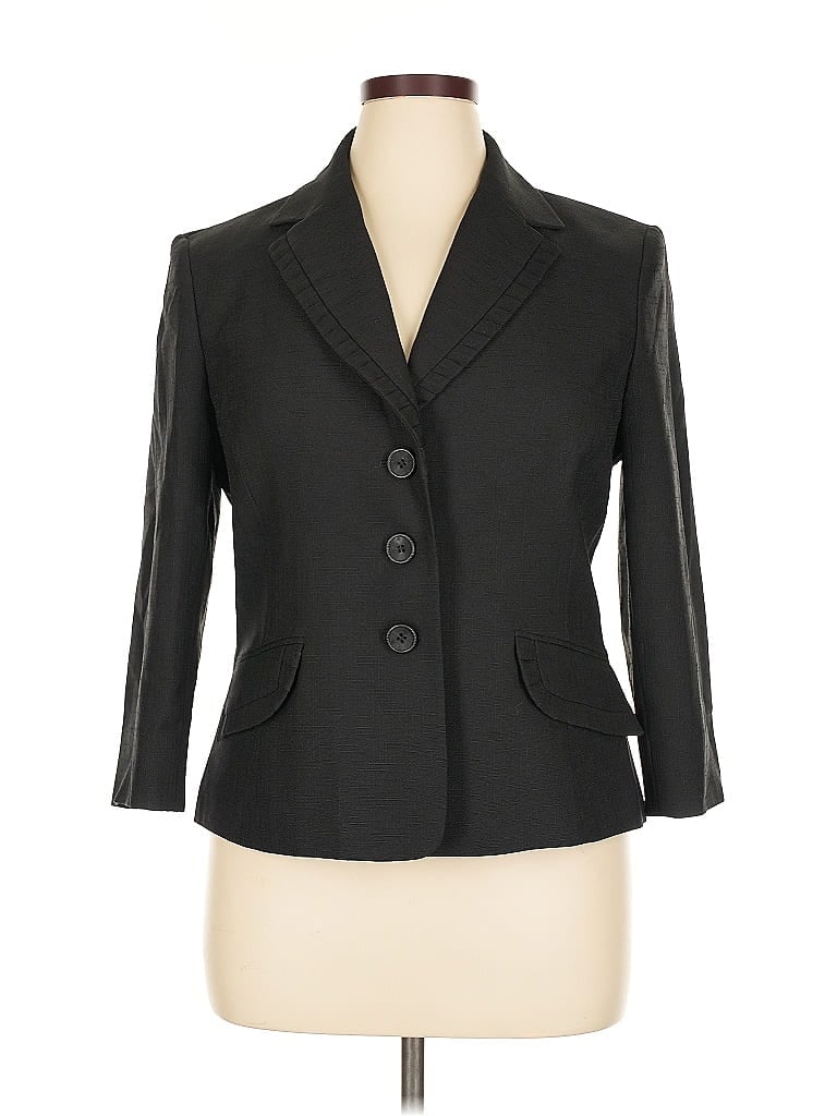 Pre-owned Evan Picone Blazer Jacket In Black