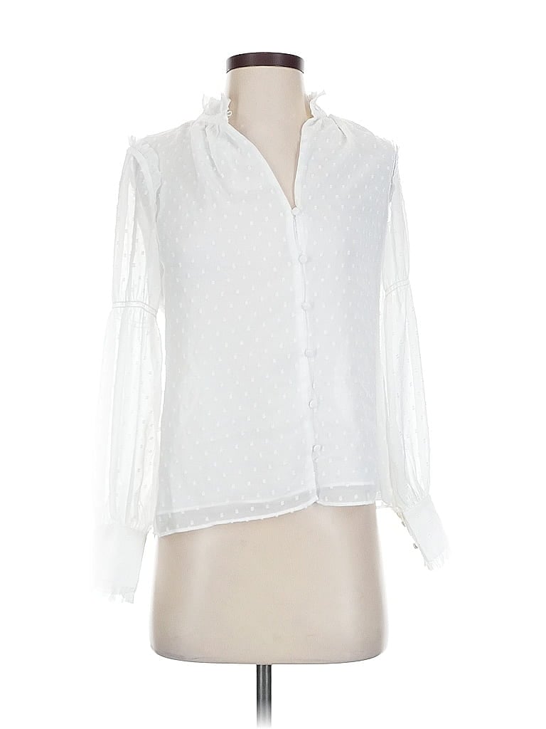White House Black Market 3/4 Sleeve Blouse In White