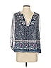 Joie 100% Silk Blue 3/4 Sleeve Silk Top Size XS - photo 1