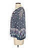 Joie 100% Silk Blue 3/4 Sleeve Silk Top Size XS - photo 5