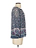 Joie 100% Silk Blue 3/4 Sleeve Silk Top Size XS - photo 4