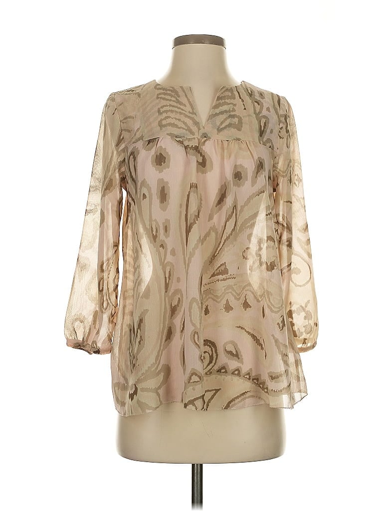 Pre-owned Lucky Brand 3/4 Sleeve Blouse In White