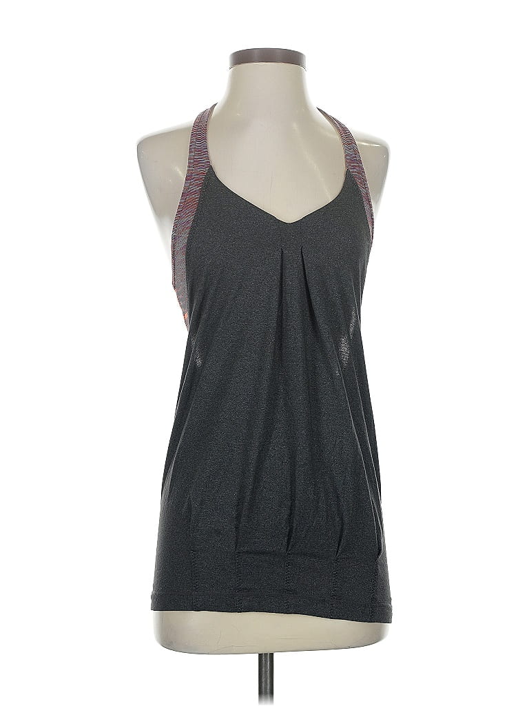 Pre-owned Lululemon Athletica Tank Top Gray Halter Neckline Tops