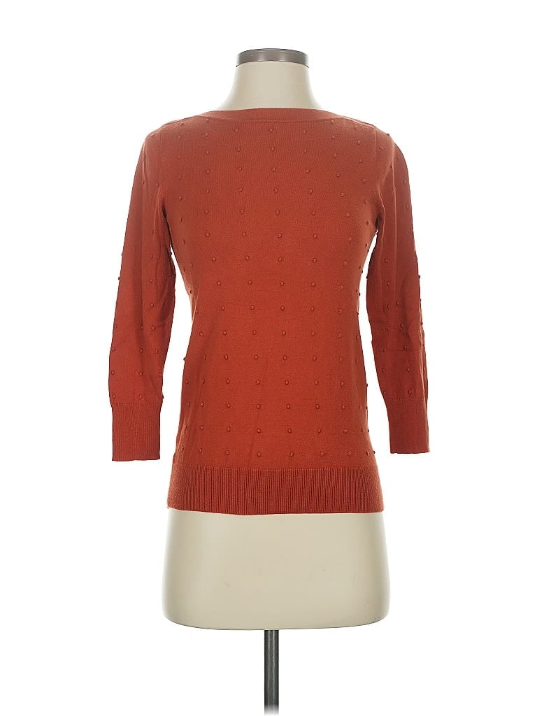 Pre-owned Ann Taylor Factory Pullover Sweater In Orange