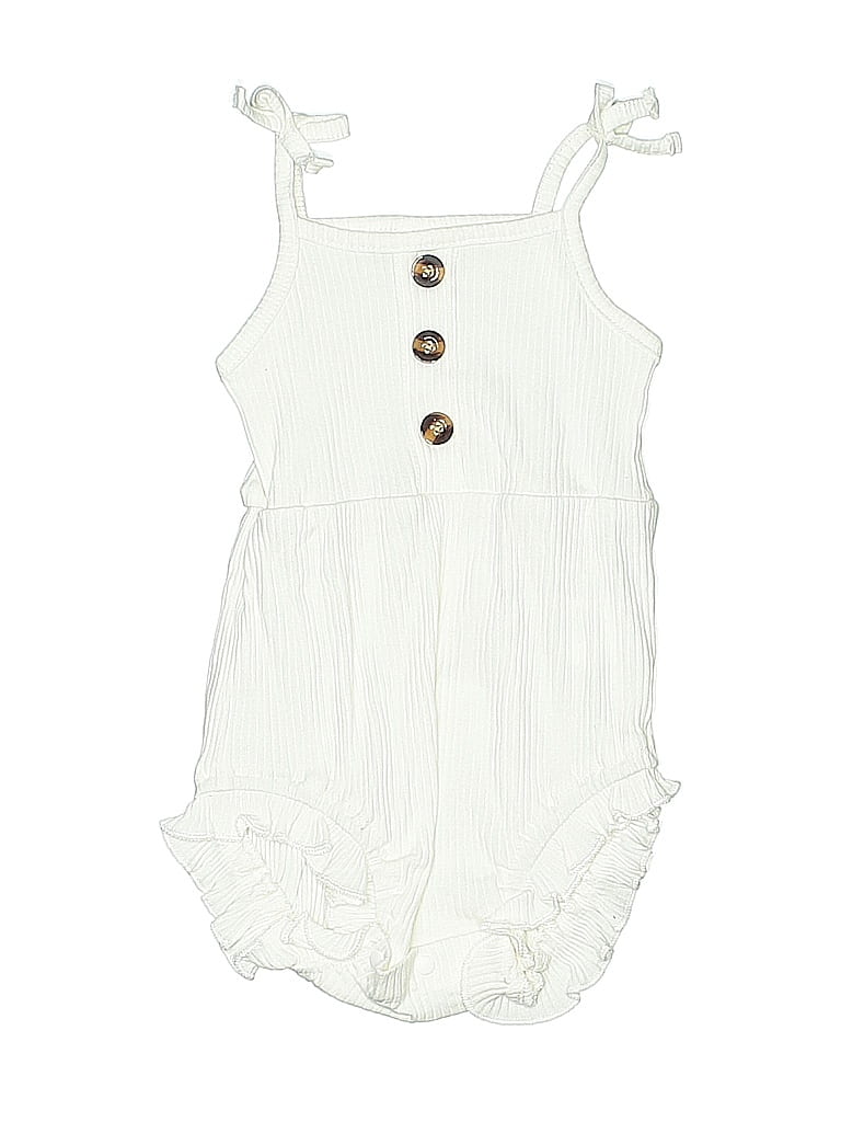 Pre-owned Unbranded Kids' Short Sleeve Onesie In White