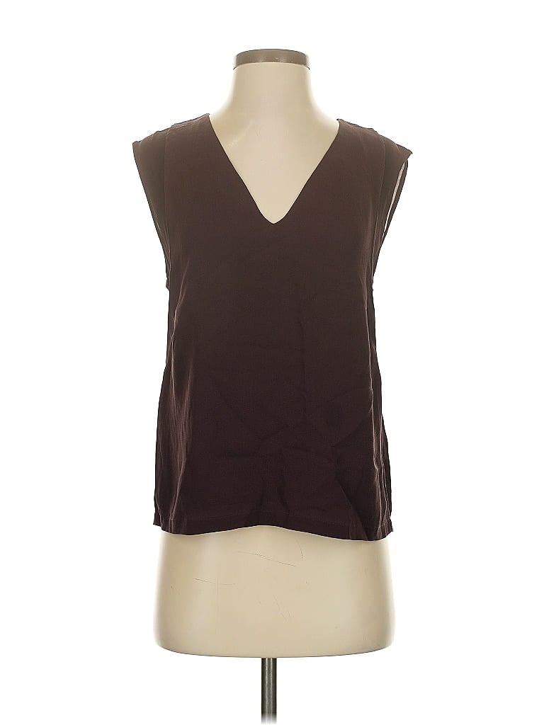 Pre-owned A.l.c Sleeveless Top Brown V Neck Tops