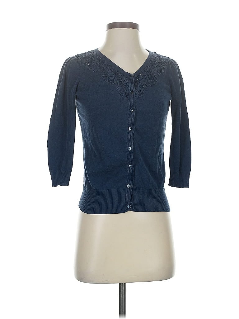 Pre-owned Assorted Brands Cardigan Sweater In Blue
