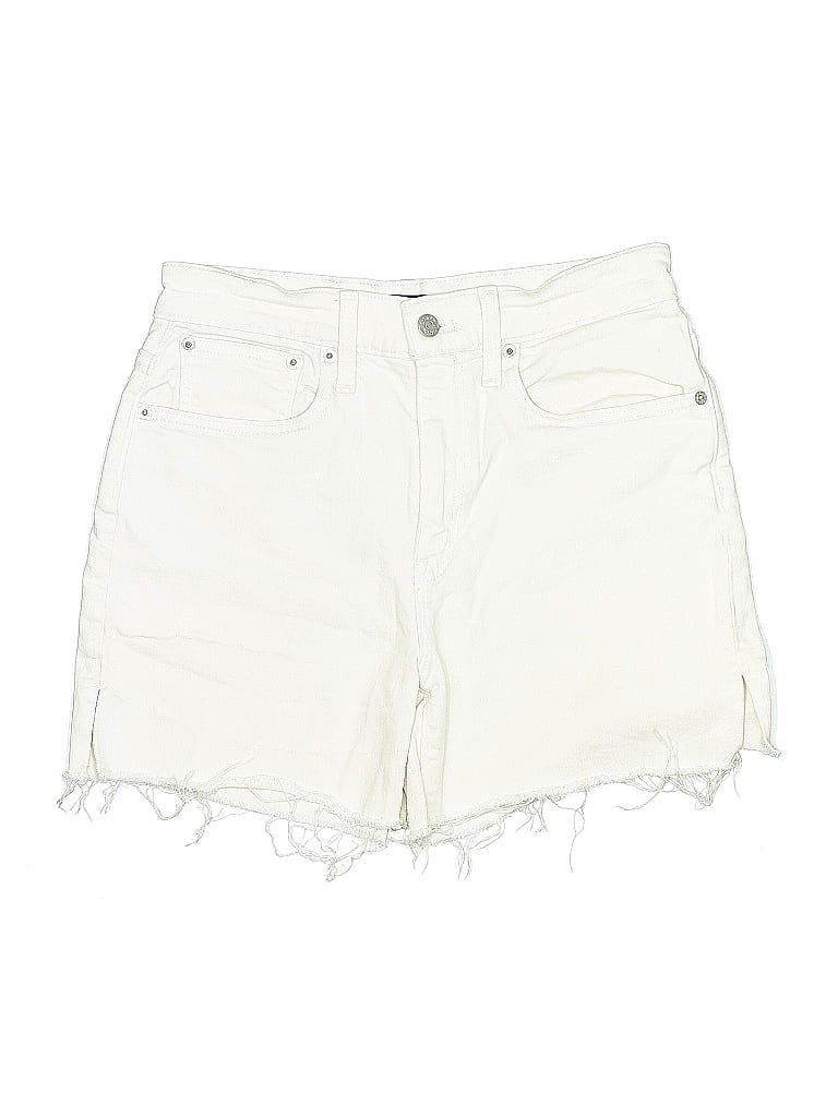 Pre-owned J.crew Factory Store Denim Shorts In White