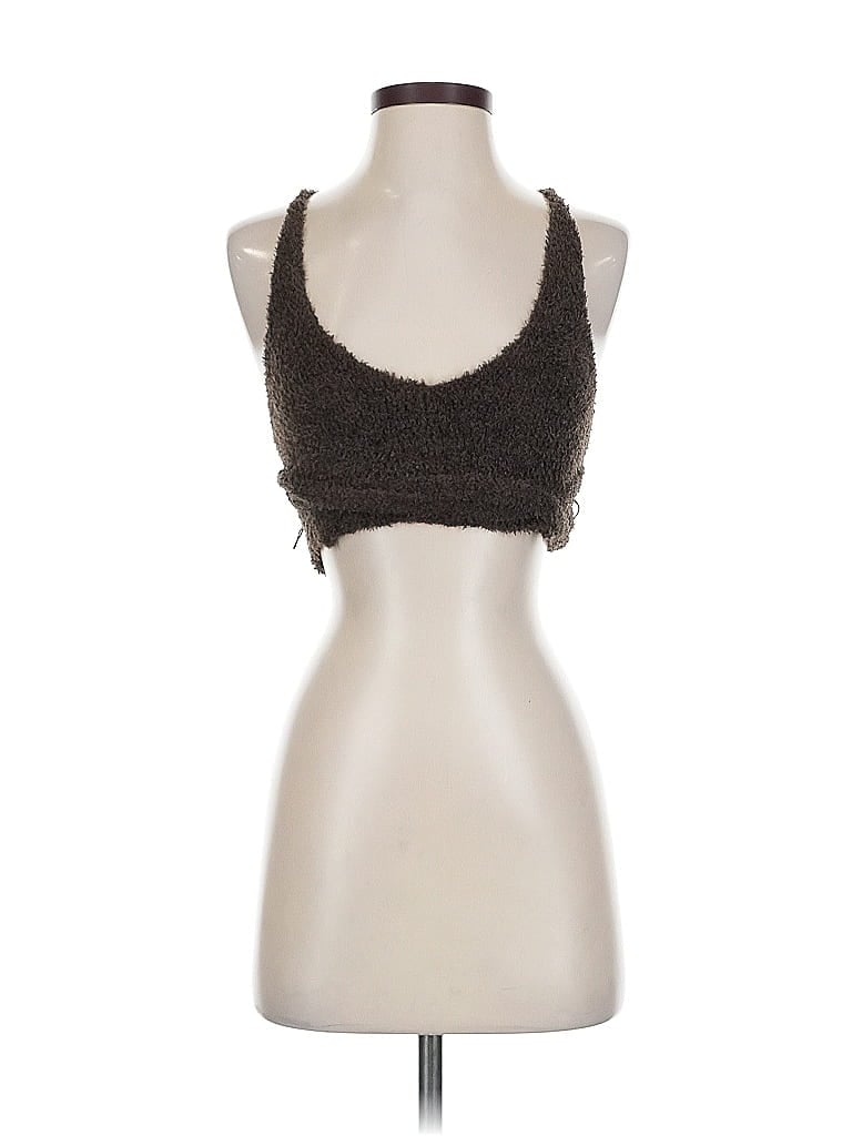 Pre-owned Out From Under Tank Top Brown Halter Neckline Tops