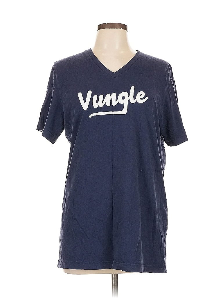 Pre-owned Canvas Short Sleeve T-shirt In Blue