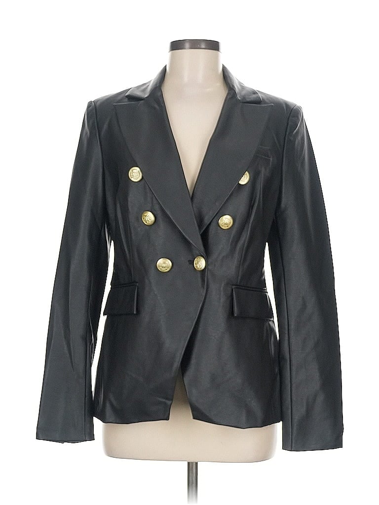 Pre-owned Love Token Blazer Jacket In Black