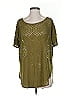 Calypso St. Barth Green Short Sleeve Blouse Size S - photo 1