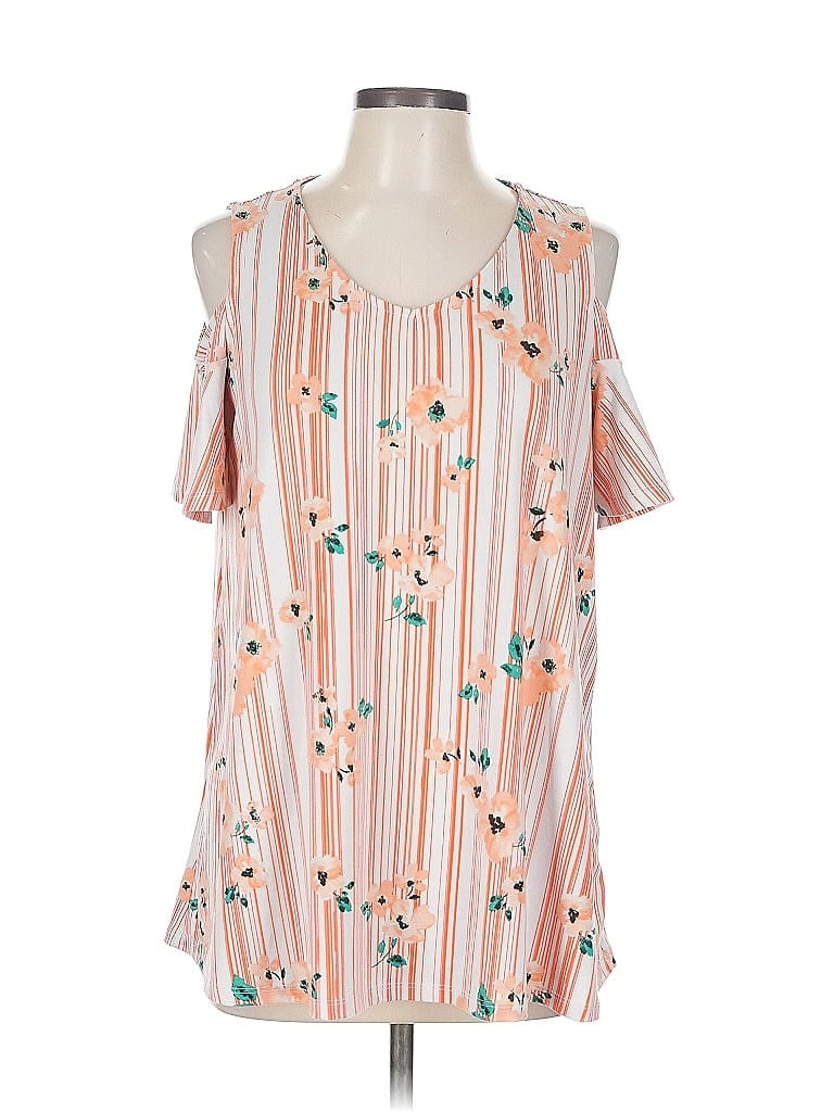 Click to view more detailed imagery on our partner's website Pre-owned Elle Short Sleeve Blouse In Orange