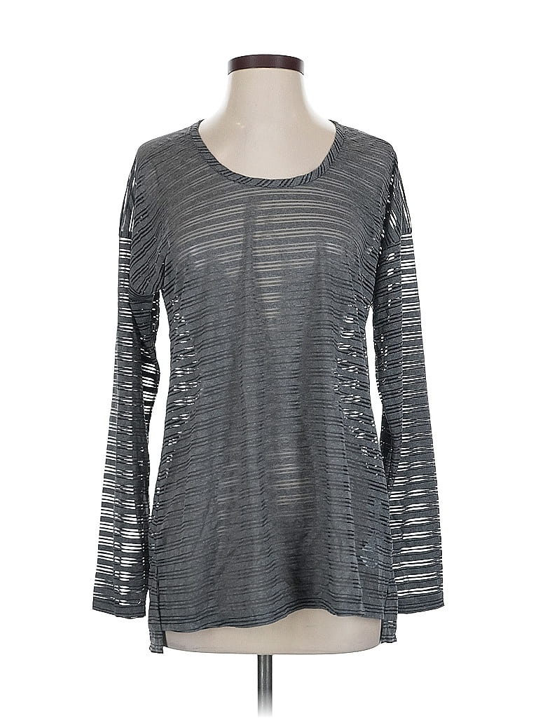 Click to view more detailed imagery on our partner's website Pre-owned Exofficio Long Sleeve Top Gray Boatneck Tops