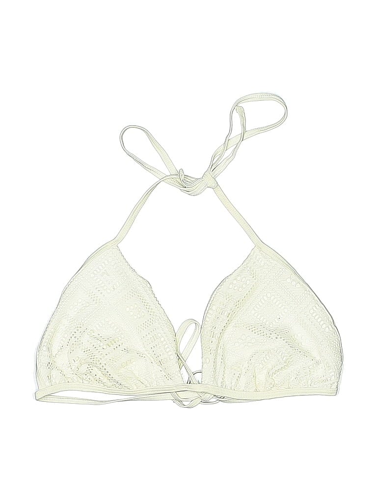 Pre-owned Aerie Swimsuit Top Ivory Swimwear In White